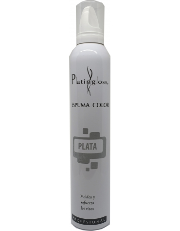 Espuma color Plata Platingloss 300 Ml.