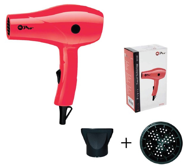 Secador viaje con difusor 3250 rojo PeloPerfecto