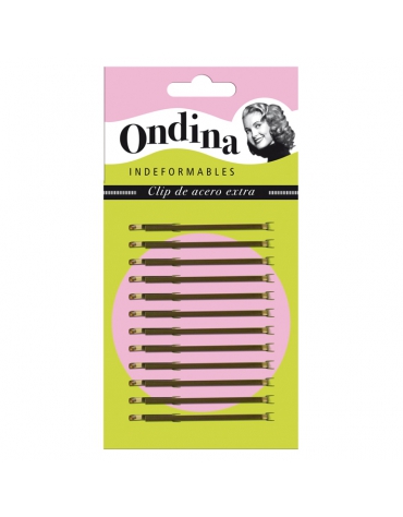Carton 12 Clips Ondina Bronce 70 Mm ref. 01607