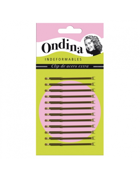 Carton 12 Clips Ondina Bronce 70 Mm ref. 01607