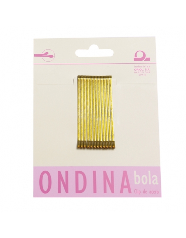 Carton 12 Clips Ondina Bola Bronce 50 Mm ref.01603
