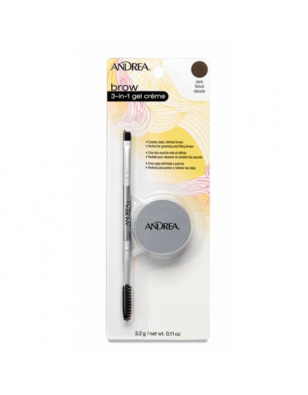 Andrea 3-in-1 gel crème brow oscuro