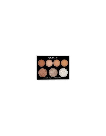 ELIXIR MAKE-UP Baked Blush & Highlighter Paleta de coloretes cocidos e iluminadores ref.897