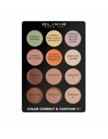 ELIXIR MAKE-UP Color Correct & contour Paleta de correctores de color y contorno ref. 857