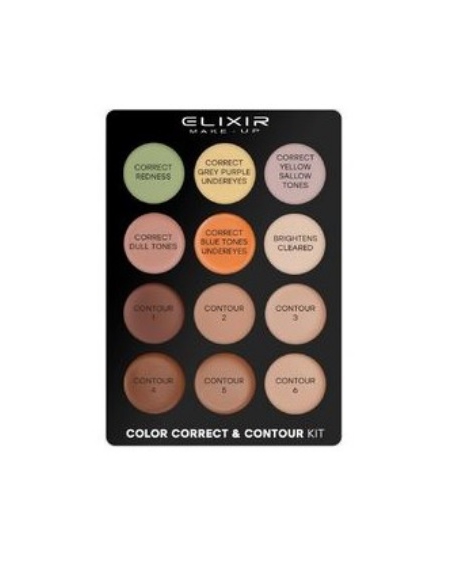ELIXIR MAKE-UP Color Correct & contour Paleta de correctores de color y contorno ref. 857