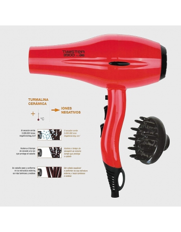 Secador Twister 3900 rojo + difusor