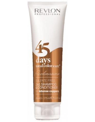 Revlonissimo 45 Days Champú 2en1 Total Color Care Intense Coppers 275ml