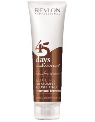 Revlonissimo 45 Days Champú 2en1 Total Color Care Sensual Brunettes 275ml